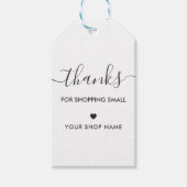 Bedankt voor het winkelen Small Label, Kraft Cadeaulabel (Voorkant)