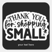 Bedankt voor het winkelen sticker (Voorkant)