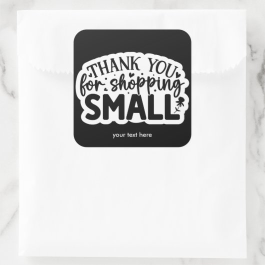 Bedankt voor het winkelen sticker (Tas)