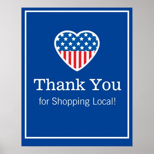 Bedankt voor het winkelen van het lokale patriotti poster (Voorkant)