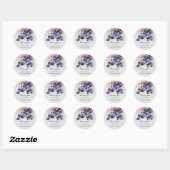 Bedankt voor het winkelen van Roos Glitter Floral  Ronde Sticker (Vel)