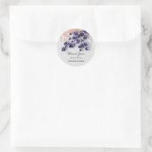 Bedankt voor het winkelen van Roos Glitter Floral  Ronde Sticker (Tas)