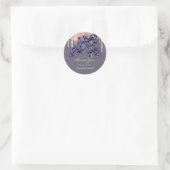 Bedankt voor het winkelen van Roos Glitter Floral  Ronde Sticker (Tas)