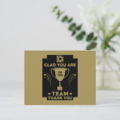 Bedankt voor het zakelijk team briefkaart (Staand voorkant)
