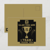 Bedankt voor het zakelijk team briefkaart (Voorkant / Achterkant)