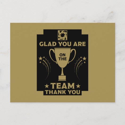 Bedankt voor het zakelijk team briefkaart (Voorkant)