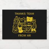 Bedankt voor het zakelijk team sparkling wijnetiket (Enkel label)