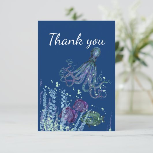 Bedankt voor het Zee van de onderwatervis Octopus  (Staand voorkant)