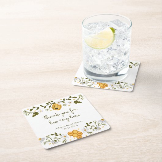 Bedankt voor het zijn hier Papier Onderzetter (Insitu)