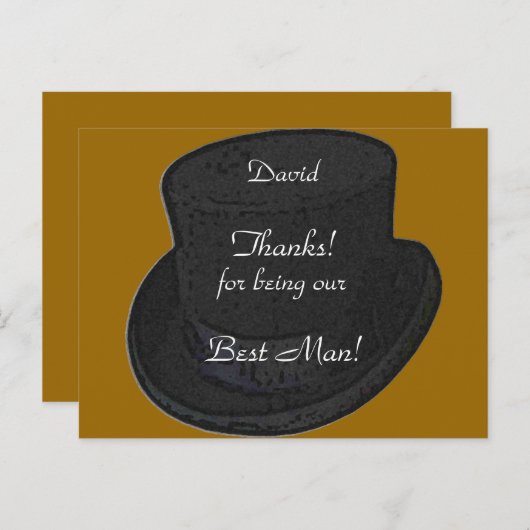 Bedankt voor het zijn onze beste man Kaart Sjabloo (Voorkant / Achterkant)