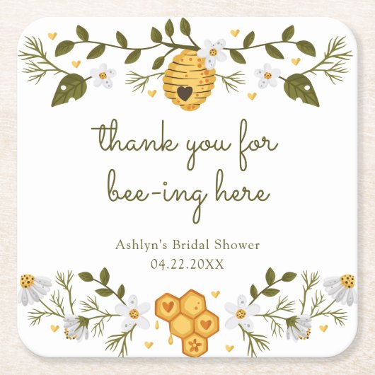 Bedankt voor het zijn Paper Coaster Kartonnen Onderzetters (Voorkant)