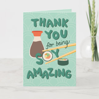 Bedankt voor het zijn Soy Amazing - Sushi Kaart