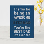 Bedankt voor het zijn van een geweldige stiefvader kaart (Gele Bloem)