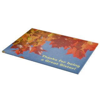 Bedankt voor het zijn van een geweldige zus Herfst Snijplank