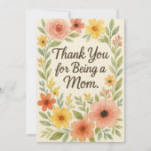 "Bedankt voor het zijn van een moeder" kaart - The (Voorkant)