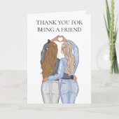 Bedankt voor het zijn van een vriend - 2 blonde me kaart (Voorkant)