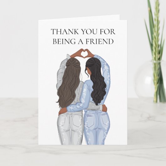 Bedankt voor het zijn van een vriend - twee vriend kaart (Voorkant)