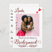 Bedankt voor het zijn van mijn bruidsmeisje voorst (Voorkant / Achterkant)
