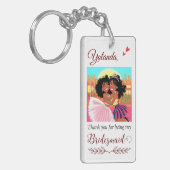 Bedankt voor het zijn van mijn bruidsmeisje voorst sleutelhanger (Voorkant Links)