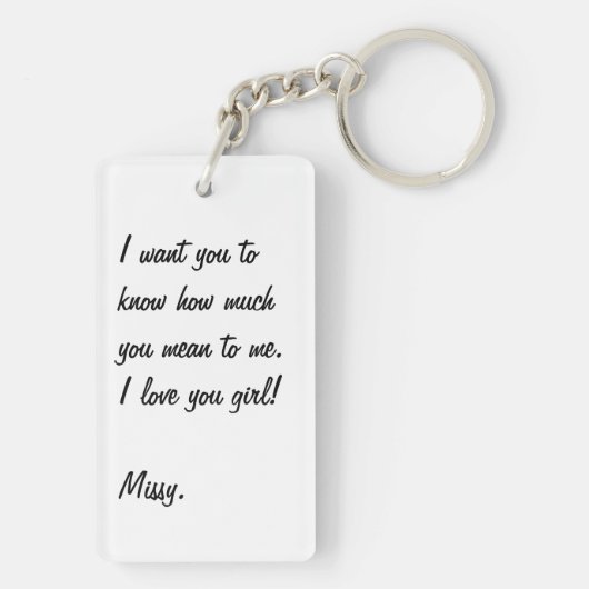 Bedankt voor het zijn van mijn bruidsmeisje voorst sleutelhanger (achterkant)