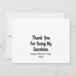 Bedankt voor het zijn van mijn Sunshine Mom Gifts Kaart