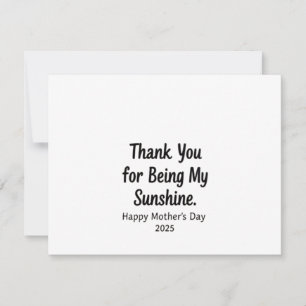 Bedankt voor het zijn van mijn Sunshine Mom Gifts Kaart