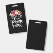 Bedankt voor het zijn van mijn vrienden badge (Voor- en achterkant)