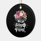Bedankt voor het zijn van mijn vrienden keramisch ornament (Links)