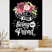 Bedankt voor het zijn van mijn vrienden poster (Keuken)