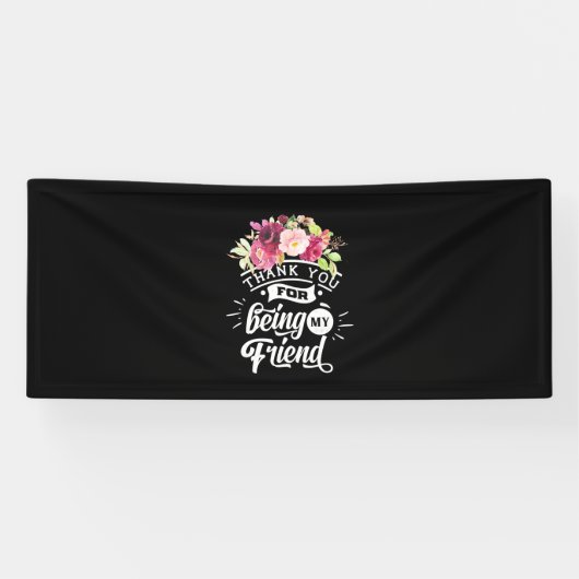 Bedankt voor het zijn van mijn vrienden spandoek (Horizontaal)