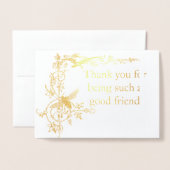 Bedankt voor het zijn vriend  Motief met Bee Folie Kaarten (Voorkant met envelop)