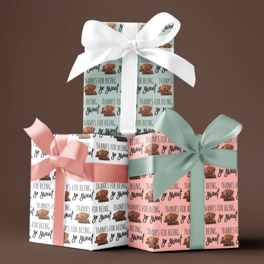 Bedankt voor het zoete ompakken van papierbladen inpakpapier vel