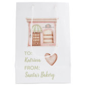 Bedankt voor het zoete Snowman Gift Bag Medium Cadeauzakje (Achterkant)