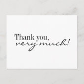 Bedankt voor het zwarte en witte briefkaart (Voorkant)