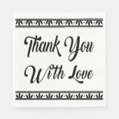 Bedankt voor het zwarte en witte huwelijk Servetten (Voorkant)