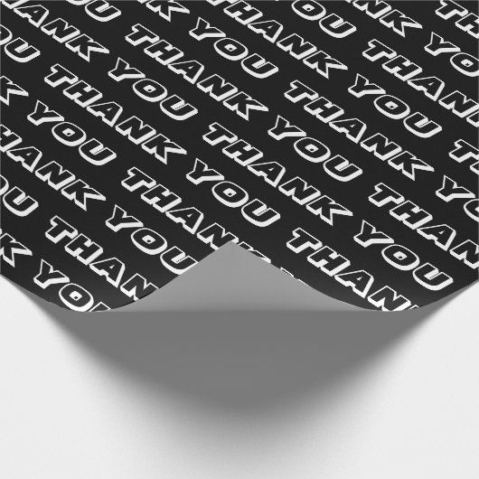 Bedankt voor het zwarte en witte patroon van het m cadeaupapier (Hoek)
