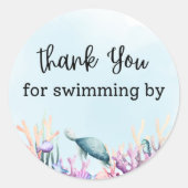 Bedankt voor het zwemmen door de stickers (Voorkant)