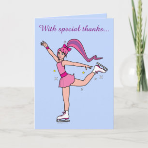 Bedankt voor Ice Skating Coach Kaart