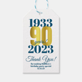 Bedankt voor je 90e verjaardag cadeaulabel