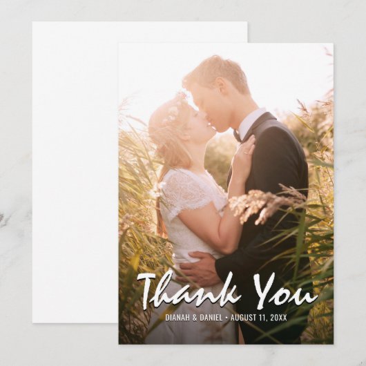 Bedankt voor je aangepaste bruiloft foto (Voorkant / Achterkant)