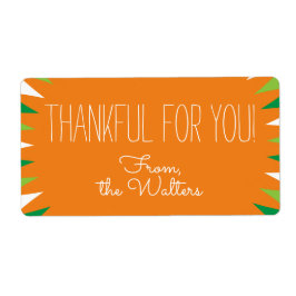 Bedankt voor je aangepaste etiket