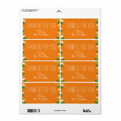 Bedankt voor je aangepaste etiket (Full Sheet)