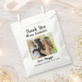 Bedankt voor je aangepaste foto van Dog Treat Wedd Bedankzakje (Geknipt)