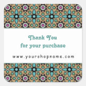 Bedankt voor je aankoop 1 vierkante sticker (Voorkant)