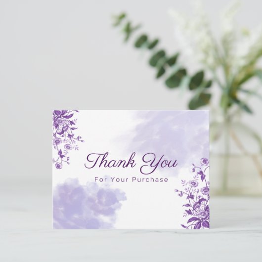 Bedankt voor je aankoop briefkaart (Staand voorkant)