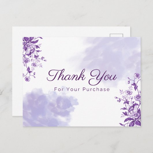 Bedankt voor je aankoop briefkaart (Voorkant / Achterkant)