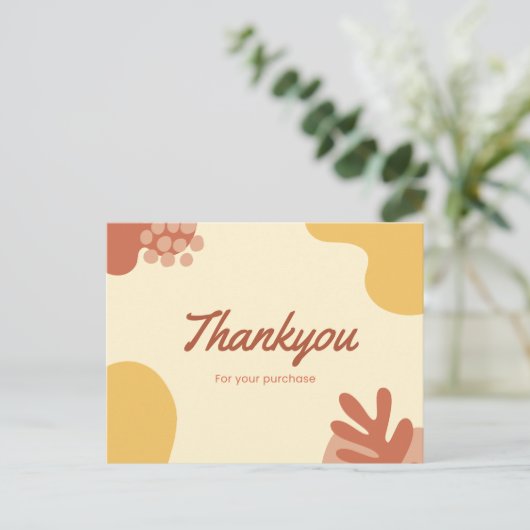 Bedankt voor je aankoop briefkaart (Staand voorkant)