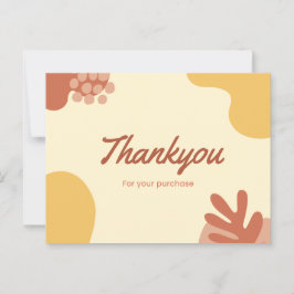 Bedankt voor je aankoop briefkaart