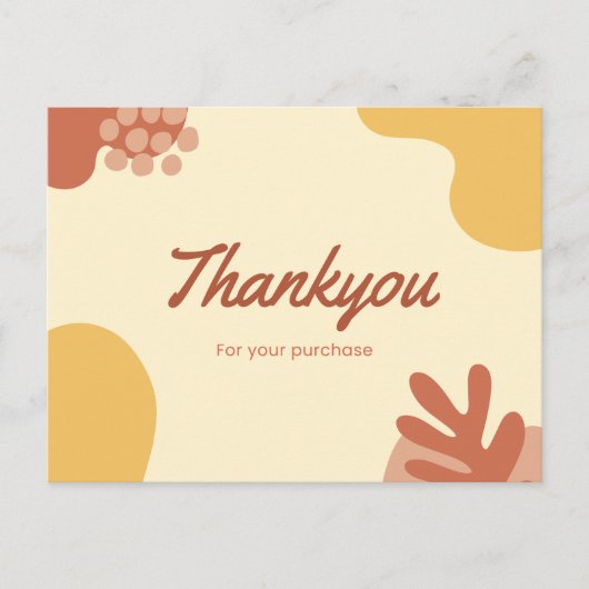 Bedankt voor je aankoop briefkaart (Voorkant)