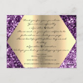 Bedankt voor je aankoop Glitter Gold Logo. Briefkaart (Achterkant)